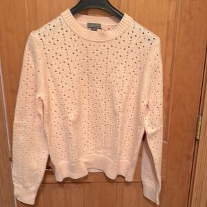 Light pink sweater by J Crew in size L. 100% cotton.
